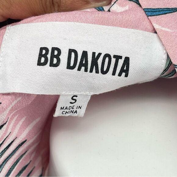 BB Dakota x Steve Madden Palm Before A Storm Pink Blossom Bomber Jacket Small - Picture 12 of 17